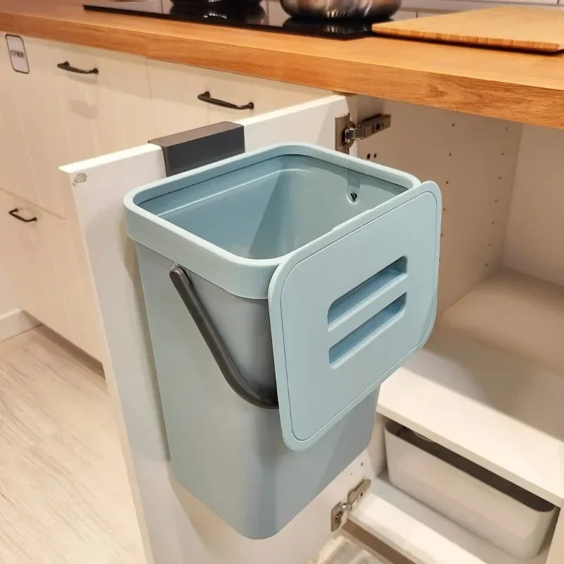 Space-Saving Quiet-Close Trash Can - 3/5L, Eco-Friendly Sealed Bin For Kitchen & Office, No Electricity Needed Lootquake LLC