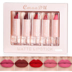 5 Pcs  Matte Lipstick Sets Lip Gloss Moisturizing Long-lasting Easy Makeup Fashion Classic Shades For Daily Date Exquisite Gift Lootquake LLC