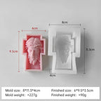 Portrait Face Silicone Mold Jesus Sculpture Cross Aroma Candle Resin Plaster Ornament Mold Home Decor Crafts Making Mould Lootquake LLC