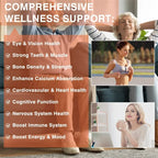 Vitamin D3 K2 + Vitamin B12 Gummies - Strengthen Bones, Promote Brain and Cardiovascular Health, Relieve Joint Pain
