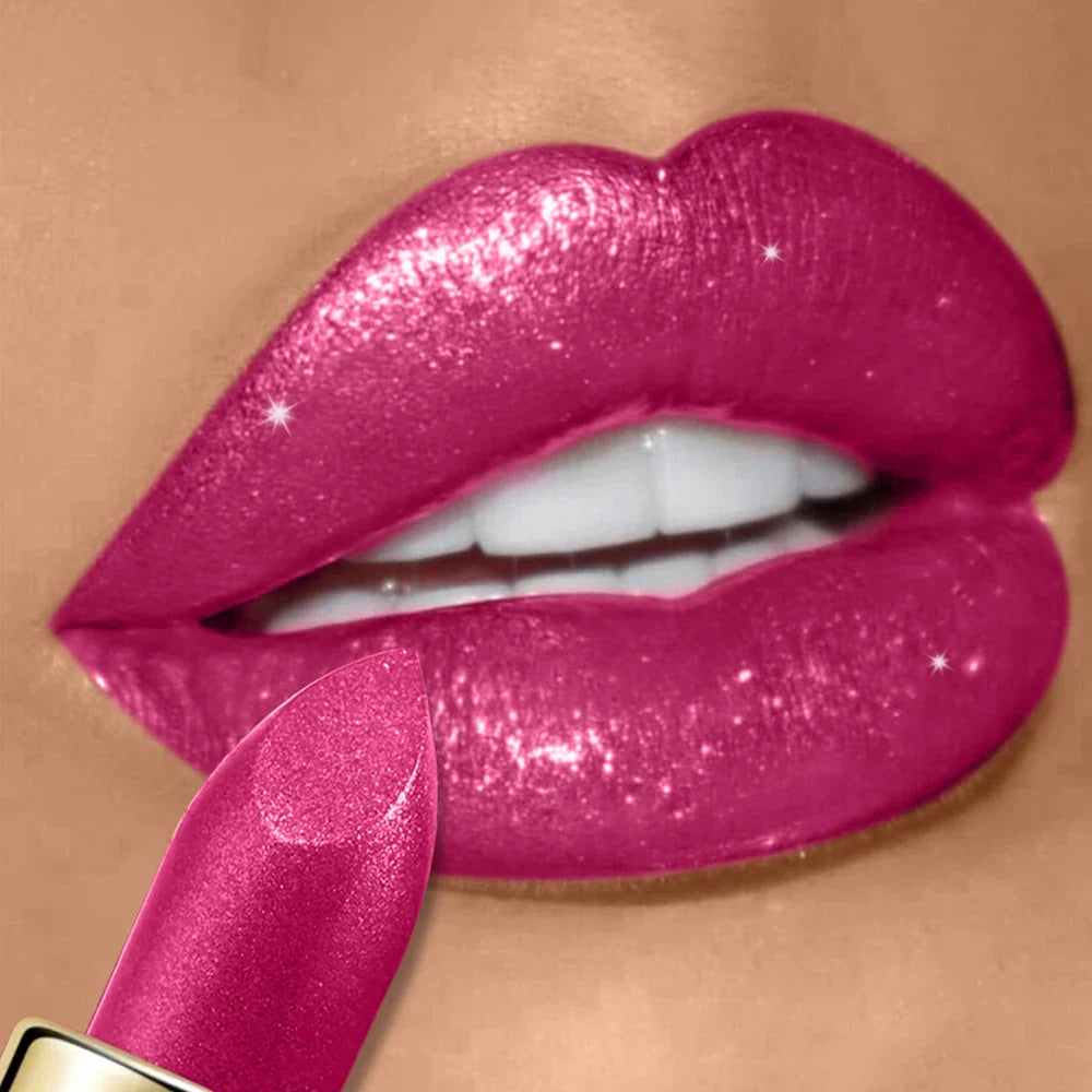 Diamond Shimmer Lipstick Lip Gloss High Pigmented Long Lasting 10 Colors Glitter Lipgloss Lips Makeup Cosmetics Sexy Make Up Lootquake LLC