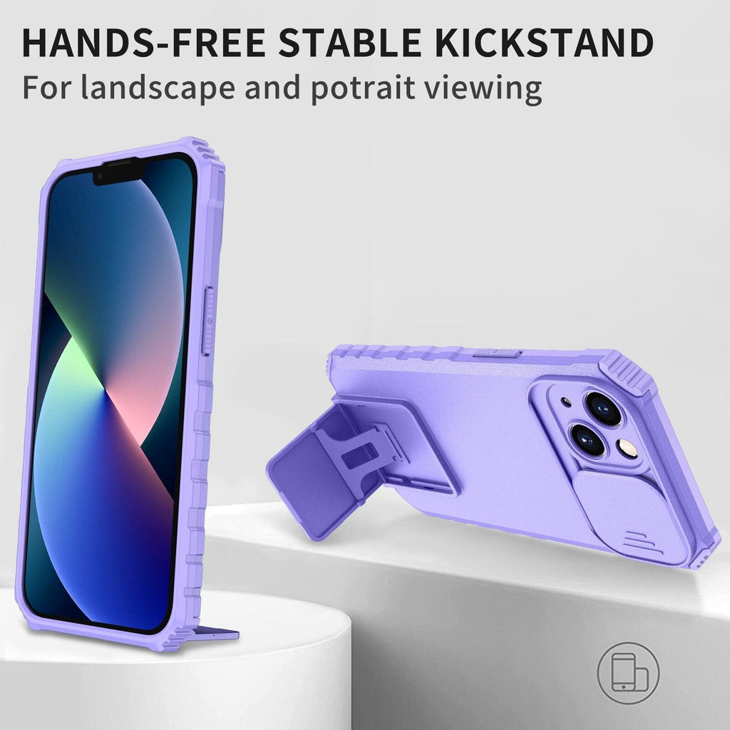 Unique Cover with Camera Protection Heavy Duty Shockproof Protective iPhone 13 Pro Case ShockProof Case For iPhone 13 12 11 Pro Slide Camera Protection Case Dual Layer Armor Case Back Cover Stevvex
