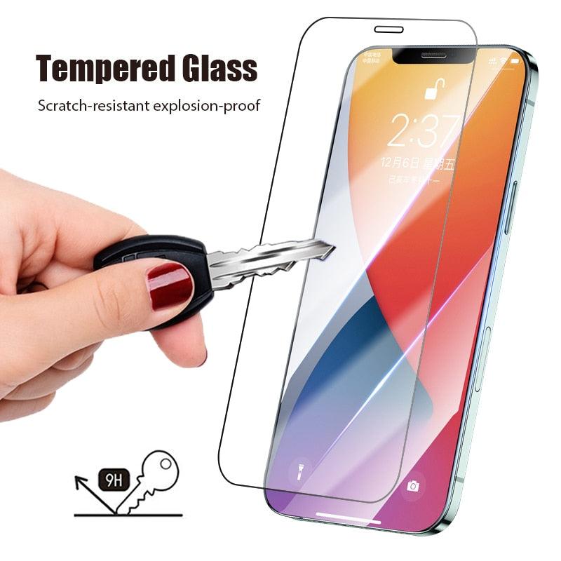 3pcs Screen Glass For Iphone 11 14 13 12 Pro Max 8 7 6 Plus 5 Screen Protector For Iphone 11 13 12 Mini Xr Xs Max Se 2020 Premium Tempered Glass Screen Protector For Iphone Stevvex