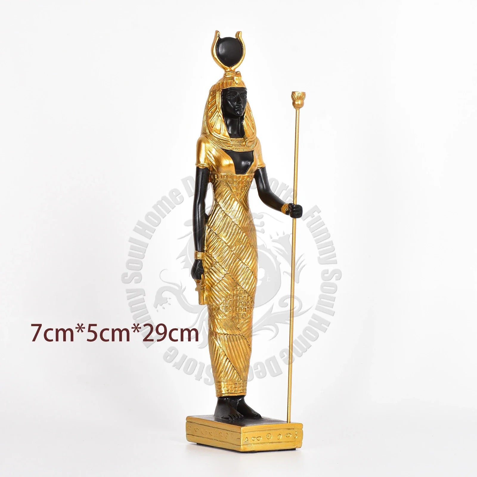 Egyptian Pharaohs＆ Isis God of Life Statue Model Egyptian Pyramid Tourist Souvenir Home Room Office Desk Decoration Accessories