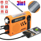 SolarWave 2000: 3-in-1 Crank Radio & Power Bank THRIXINE