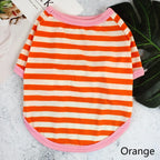 Stripe Spring Dog T-shirt Soft Small Medium Dog Puppy Clothing Shirt Vest Printed Pet Dog Puppy Vest T-shirt Dog Cloth