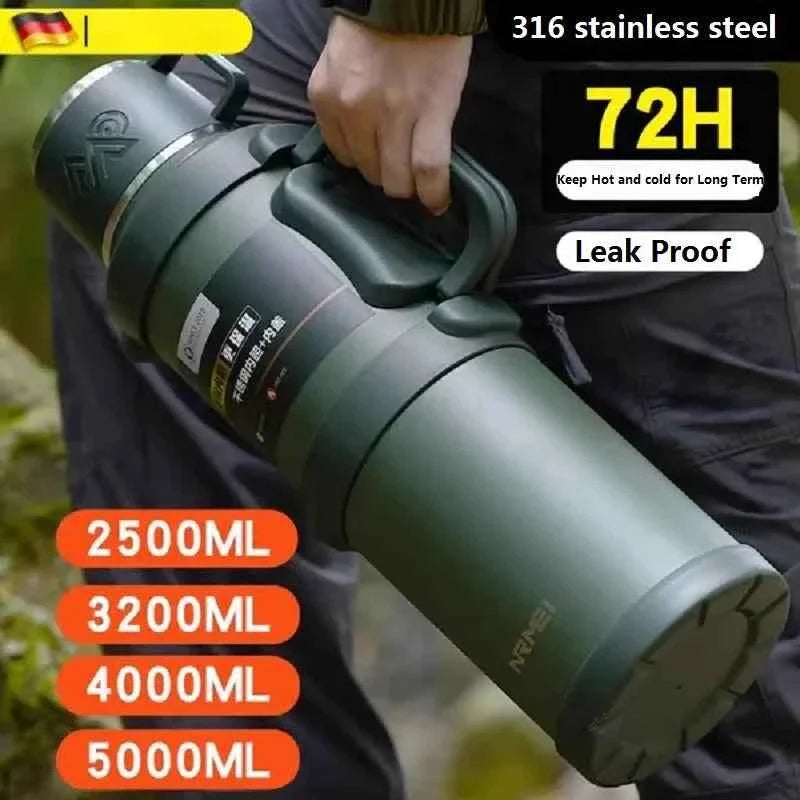 SteelGuard: 72H Thermos Bottle - Portable & Durable THRIXINE