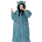 Sleepwear Animal Cosplay Pajamas Nightwear Robes Flannel Nightdress Women Coral Fleece Warm Nightgowns Plush Warm Thicken Lootquake LLC