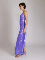 New Sexy Sleeveless Backless Lace-up Slim Long Dress Summer Elegant Pleated Backless Bright Sequins Dress Luxury Evening Dresses