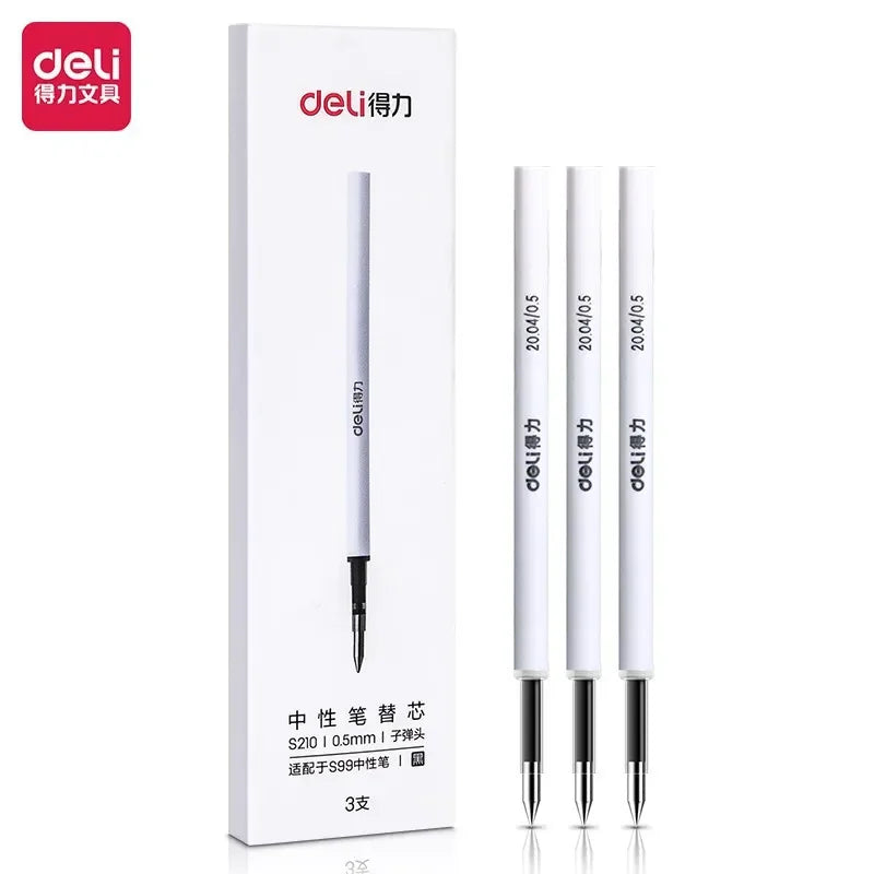DELI Metal Sign Pen 0.5mm Gel Pens Golden Silver Color Metallic Writing Pen with Refills Smooth Writing School Office Supplies Lootquake LLC