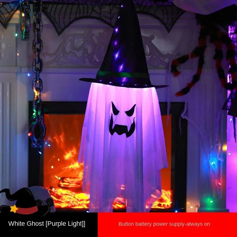 Halloween Light-Up Pumpkin Wizard Hanging Decoration for Kids Dress-Up Spooky Party Props European Window Display Holiday Decor Lootquake LLC
