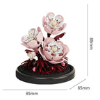 Potted Plant Micro Building Blocks Simulation Lily Rose Flower Assembling Brick Model Kids Toys Home Decoration Collection Gift