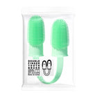 Dog Super Soft Pet Finger Toothbrush Teeth Cleaning Bad Breath Care Nontoxic Silicone Tooth Brush Tool Dog Cat Cleaning Supplies Finger Dog Toothbrush Silicone Finger Brush for Dogs Cats Teeth Cleaning Stevvex