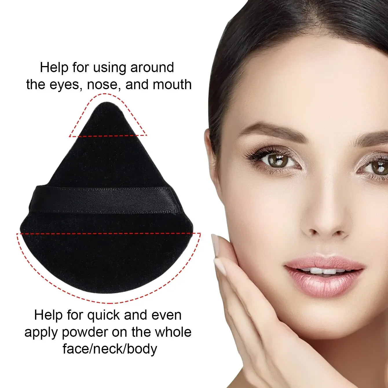 Wholesale 10/ 12 Pcs Triangle Powder Puff Wet Dry Use For Loose Powder Liquid Cosmetic Soft Plush Powder Puff Makeup Foundation Lootquake LLC