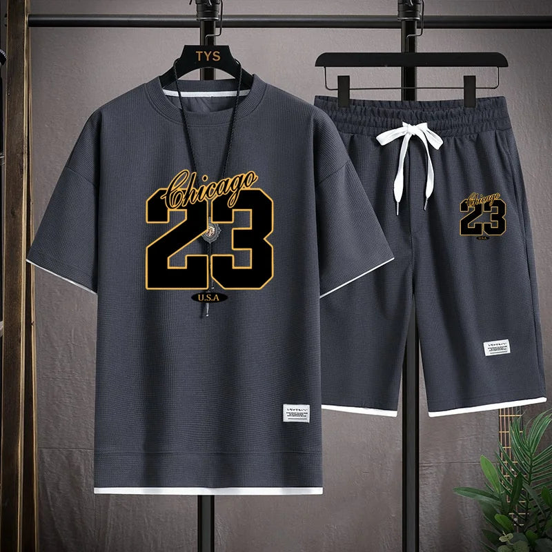 Men's Sports Suit Shorts Set THRIXINE