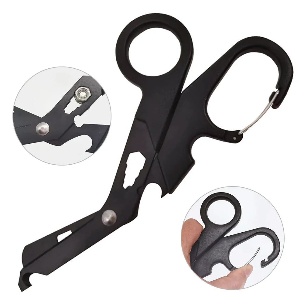 Survivor Shears: All-Black Multi-Use Rescue Tool THRIXINE