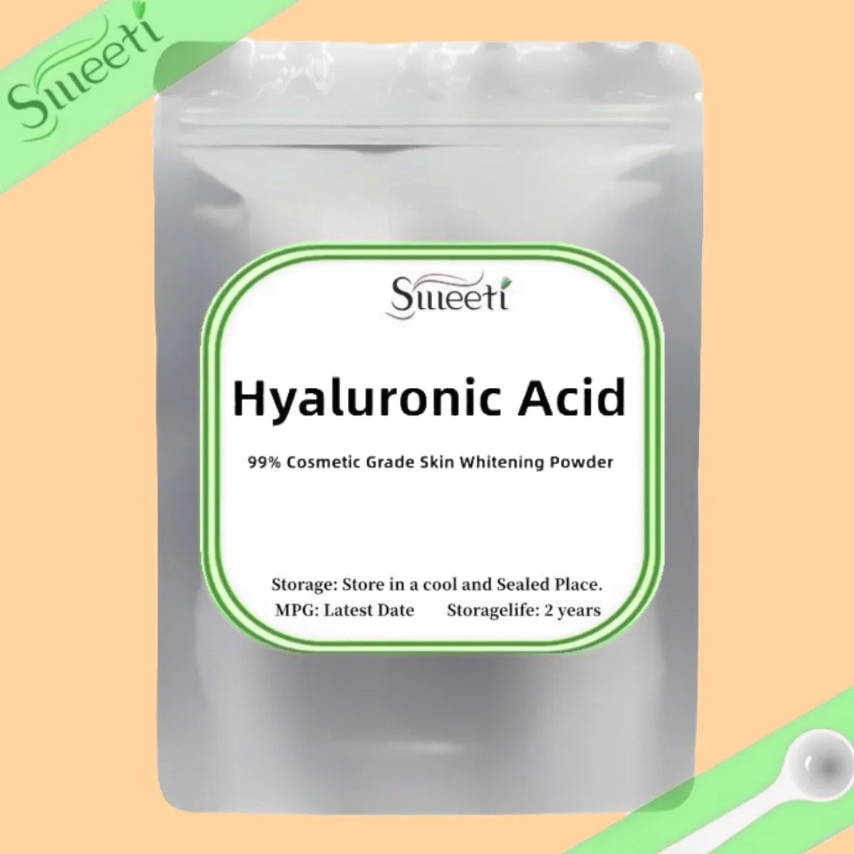 Hot Supply 99% Hyaluronic Acid Powder Cosmetic Grade, Anti Aging, Moisturizing Skin Whitening Cosmetic Raw Material Lootquake LLC