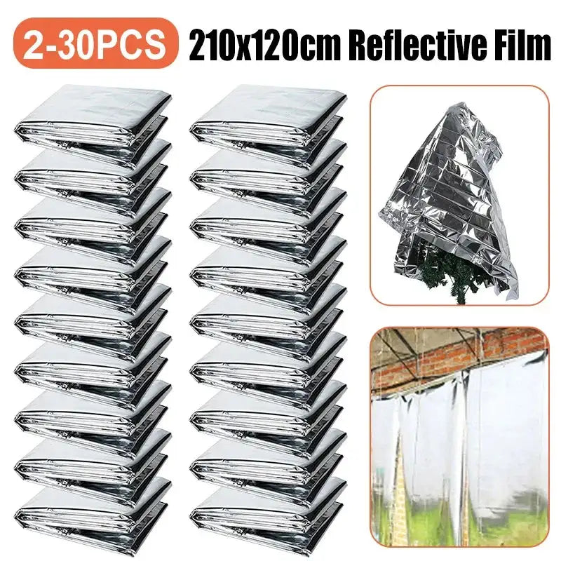2-30pc Garden Wall Mylar Film Highly Reflective Films for Grow Tent Room Garden Greenhouse Covering Foil Sheets 210x120cm