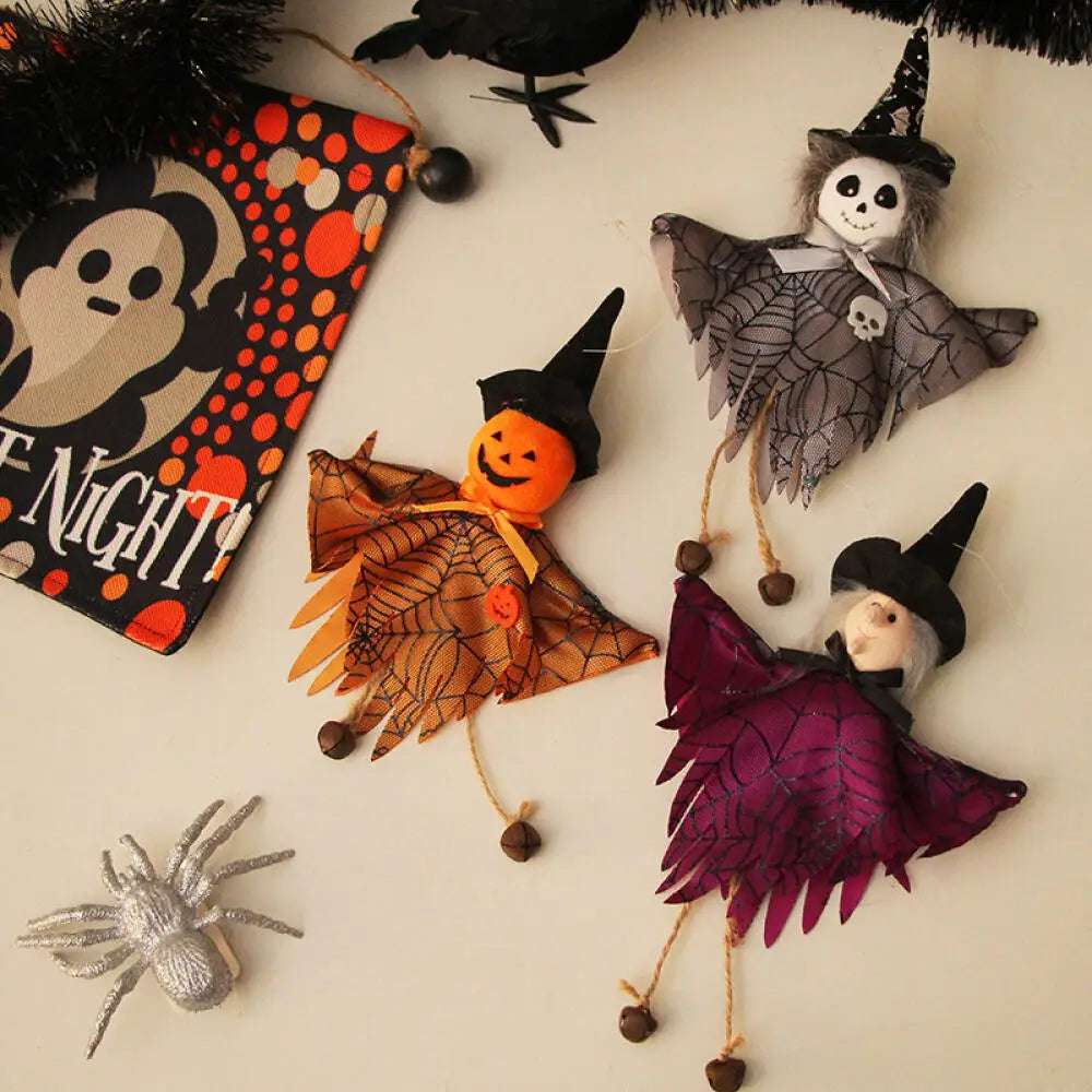 Halloween Decorations Doll Bar Decor Pumpkin Ghost Witch Pendant Scary Halloween Kids Gift Halloween Party Decoration for Home Lootquake LLC