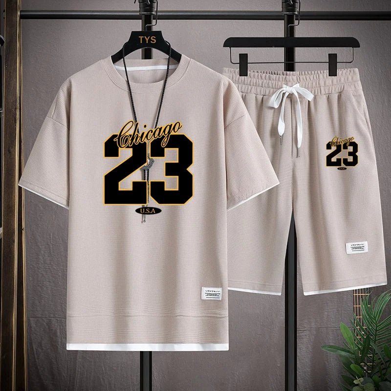 Men's Sports Suit Shorts Set THRIXINE