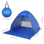 Lixada Automatic Instant Pop Up Beach Tent Lightweight Outdoor UV Protection Camping Fishing Tent Cabana Sun Shelter