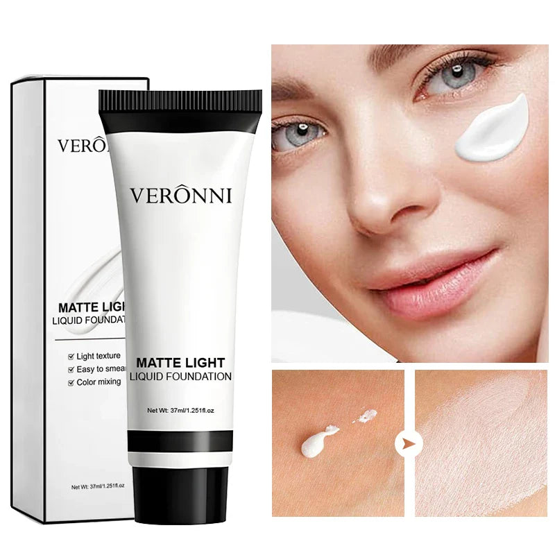 White Liquid Foundation - Full Coverage, Oil Control & Long Lasting, for Stage Makeup, Halloween, Cosplay Makeup (37ml) Lootquake LLC