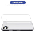 Back Tempered Glass For iPhone 14 12 13 pro max SE 20 Protective Glass case on iPhone 14 Plus 14Pro Rear Screen Protector Glass Transparent Scratch Resistant Bubble Free Back Screen Guard For iPhone