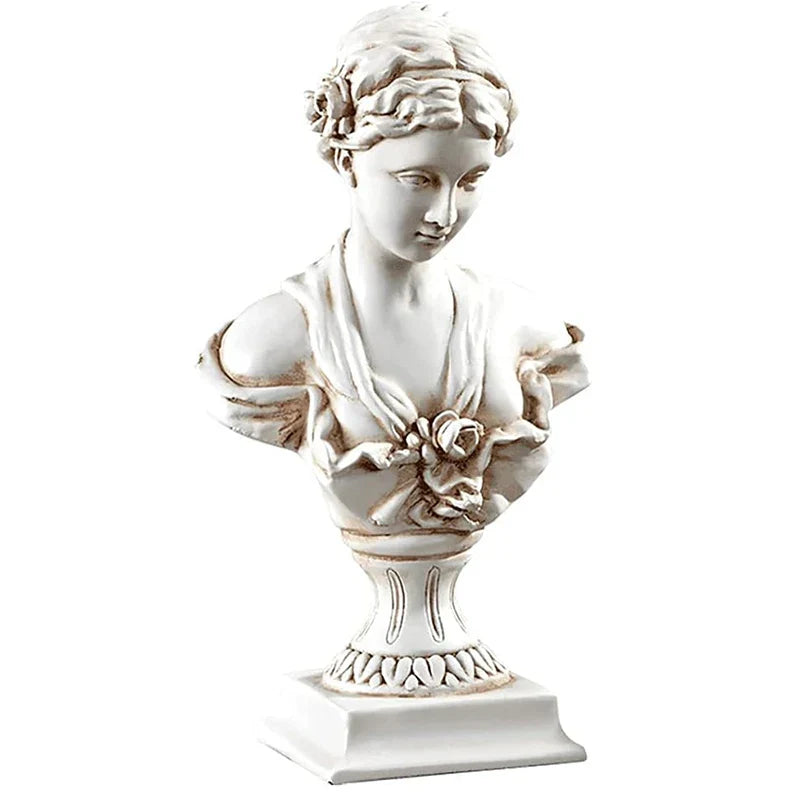 Goddess Bust Statue Classical De Milo Tabletop Decor Gift Greek Roman Mythology Art Replica Resin Venus Sculpture Home Office Lootquake LLC