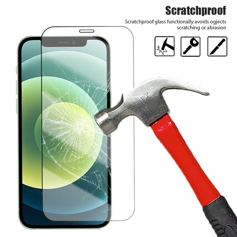 6in1 Tempered Glass for iPhone 11 12 13 14 Pro XR XS Max Camera Screen Protector for iPhone 12 Pro Max Mini 7 8 6 6S Plus Glass 9H Anti Scratch Shatterproof Ultra Clear Screen Protector Stevvex