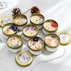 Aromatherapy Candles Crystal Stones Dried Flowers Household Candles Iron Cans Indoor Fragrance Candles Wedding Gifts Lootquake LLC
