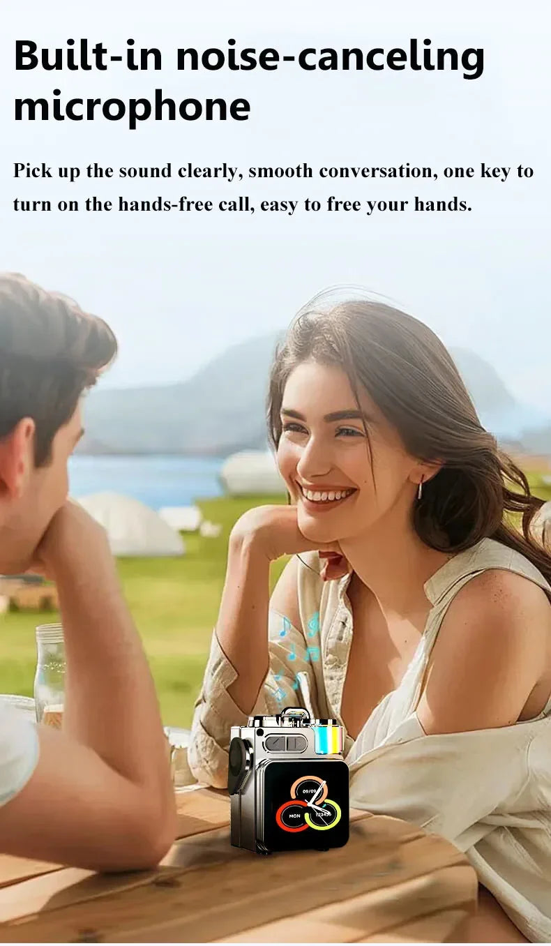 Smart Touch Screen Bluetooth Speaker Mini Portable Audio Player Wireless Handsfree Call MP3 Music Box Support TF Play APP Contro Lootquake LLC