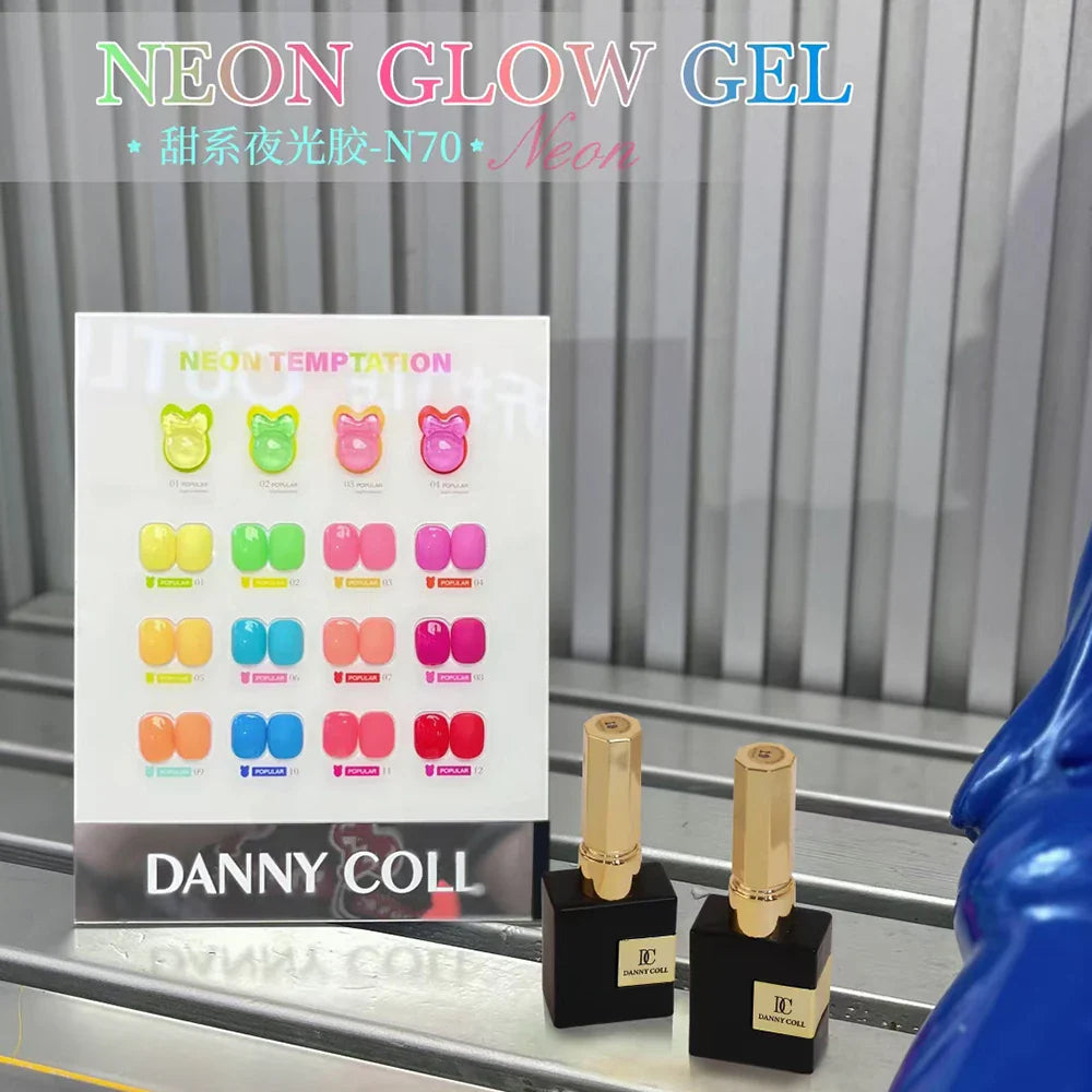 Fluorescence Lacquer Nail Polish Gel UV&LED Fluorescent Gel Semi-permanent Varnish Soak Off Gel Polish12 Colors/set Lootquake LLC