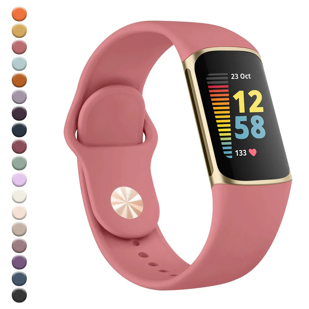 Fitbit Charge 5 6 Silicone Band - Soft Comfortable Design - SJB-DIAMOND ELITES