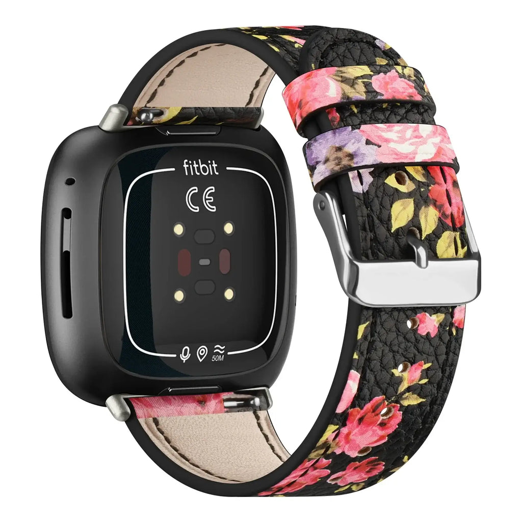 Fitbit Versa & Sense Leather Band - Stylish Durable Design - SJB-DIAMOND ELITES