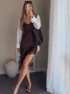 Women’s Asymmetrical Sling Dress - V-Neck Party Wear Spring 2025