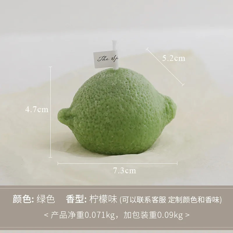 Decorative Fragrance Gift Lemon Candle DIY Fragrance Birthday Gift Imitation Fruit Candle