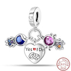 S925 Sterling Silver Princess Golf Hamster Camera Travel Three Piece Set Charms Beads 3mm DIY Fine Jewelry Making Lootquake LLC