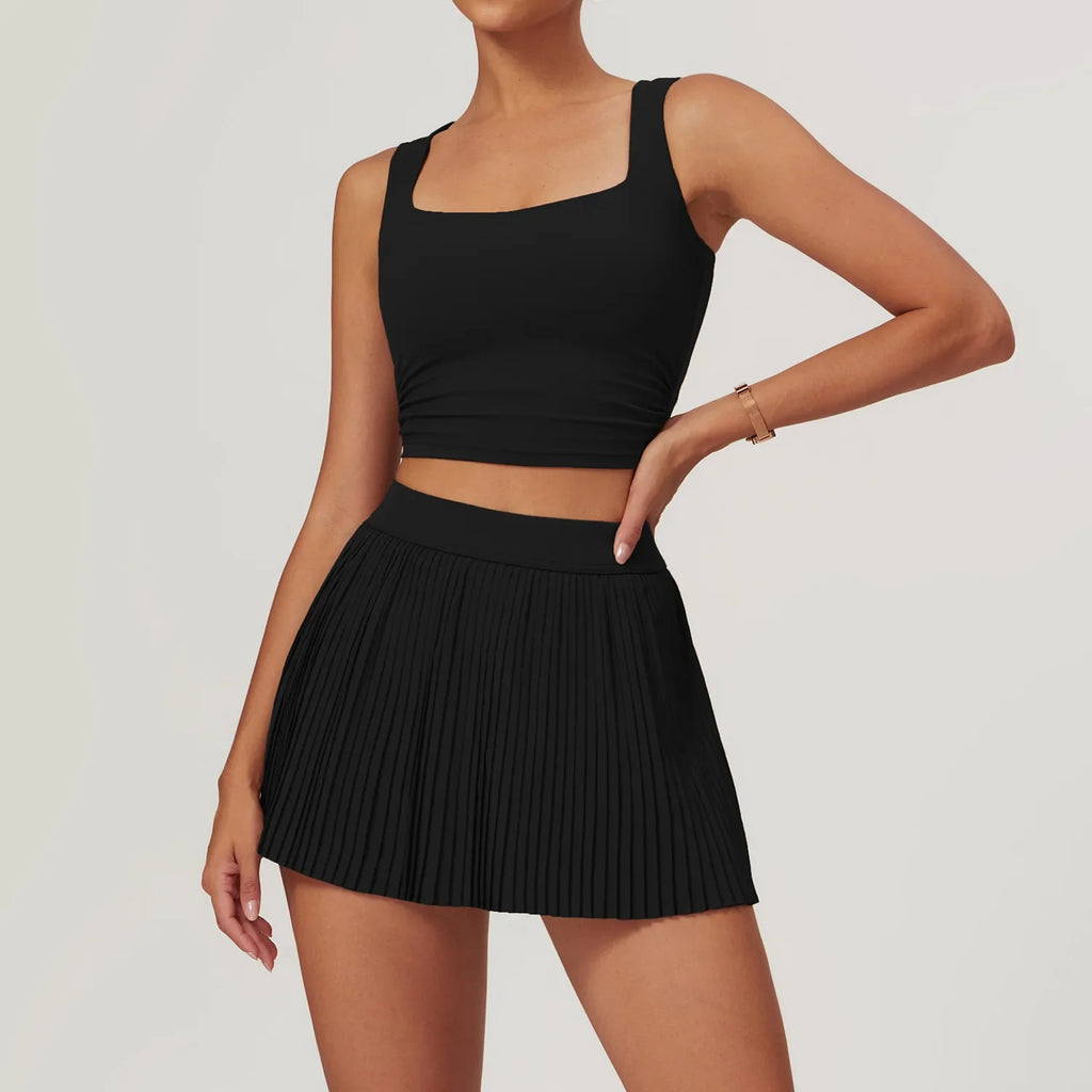2 PCS Gym Set Women's Shorts plus top