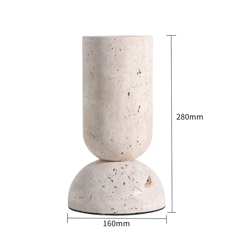 Travertine Sculptures and Figurines Archway Shape Statue for Shelf Coffee Table TV Cabinet Bookshelf Living Room Home Decoration