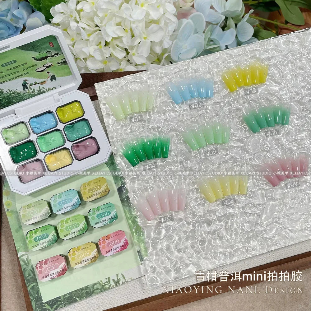 9 colors Chinese style aurora powder shell polished fairy powder cream popular brocade powder three-dimensional nail decoration Lootquake LLC