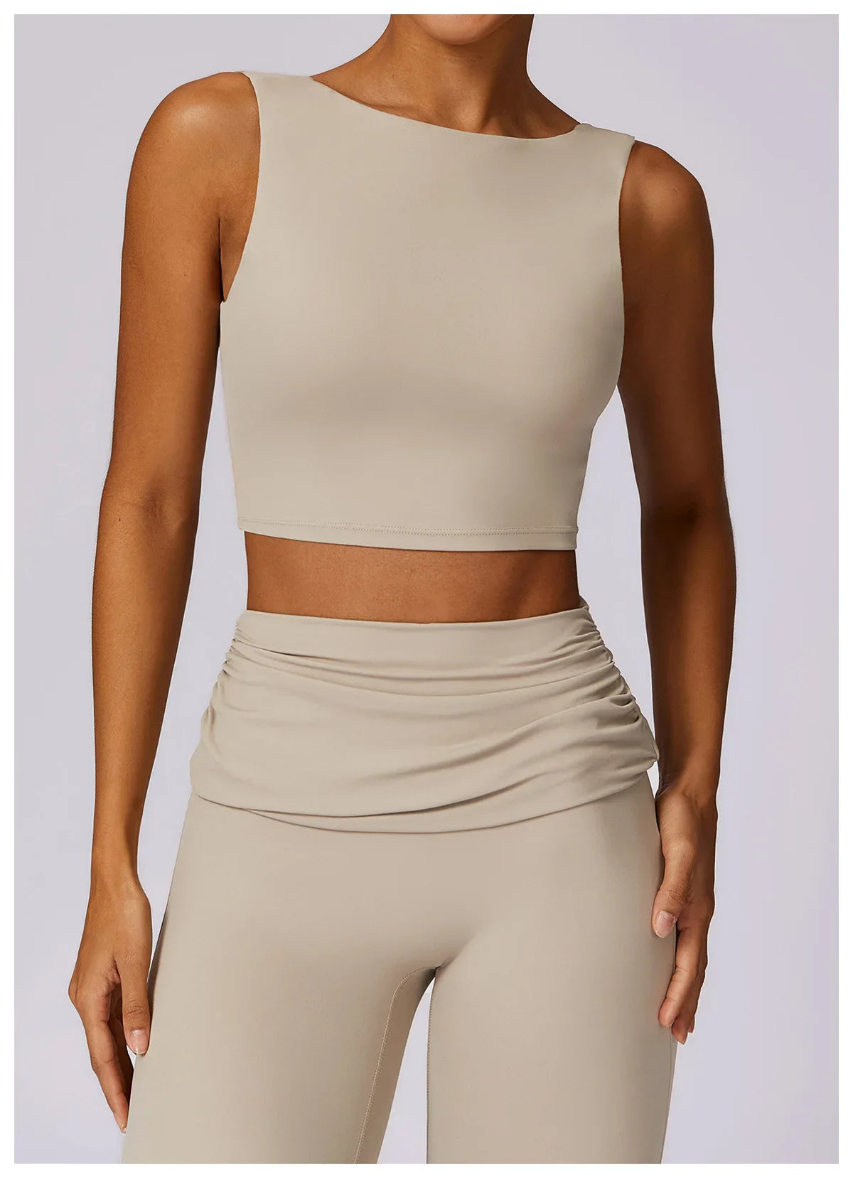 Elevate Activewear: Seamless Leggings & Top Set THRIXINE