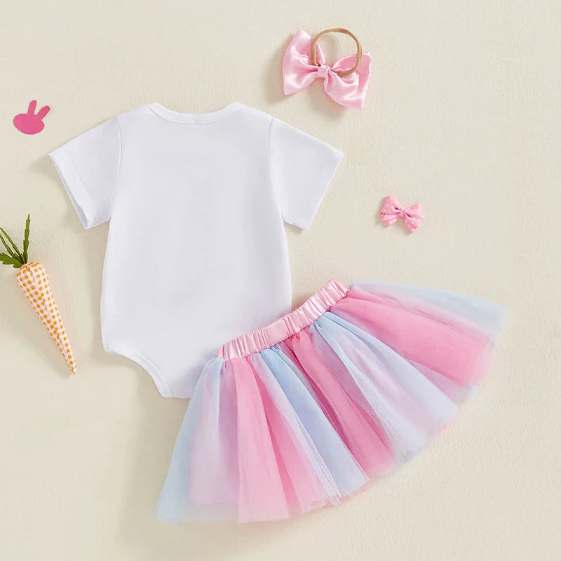 Toddler Girl Spring Outfits Floral Print Ruffle Sleeve Top and Shorts Set with Bow Headband 3Pcs Clothing Set for Easter Lootquake LLC