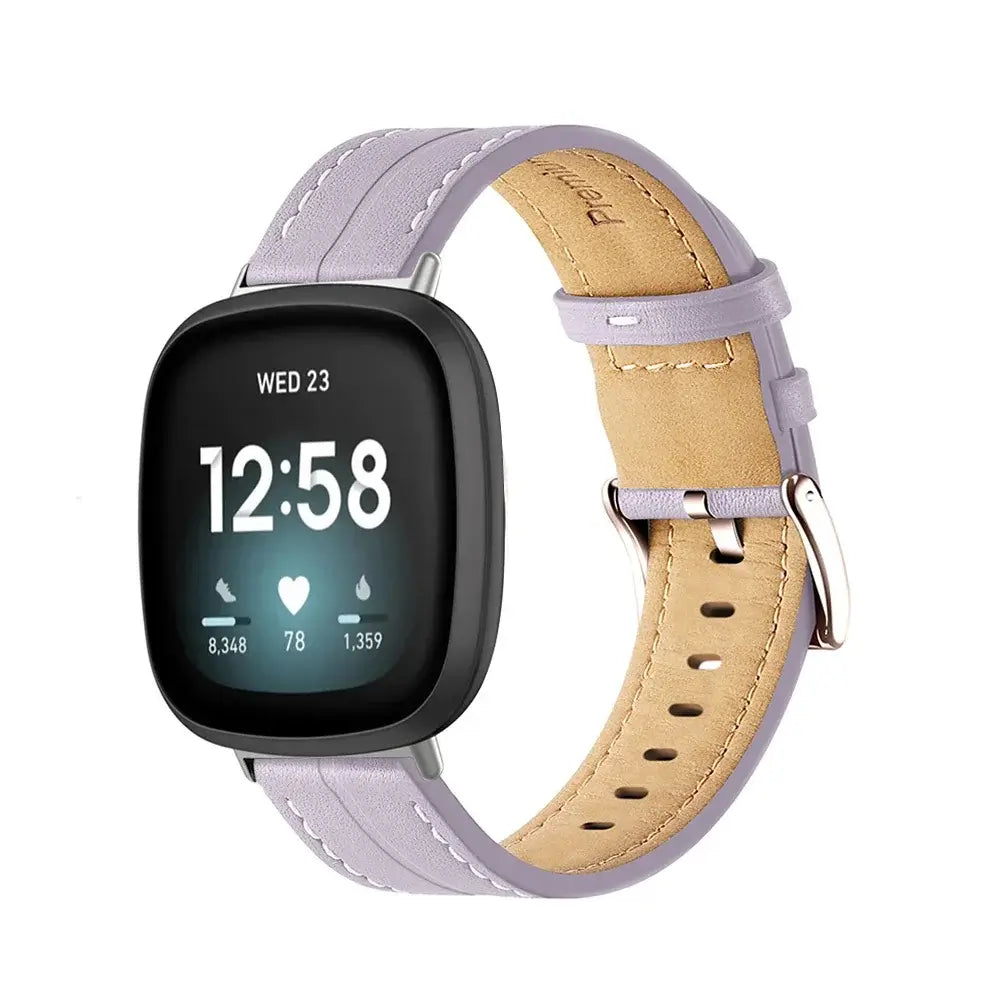 Fitbit Versa & Sense Leather Band - Premium Comfort - SJB-DIAMOND ELITES