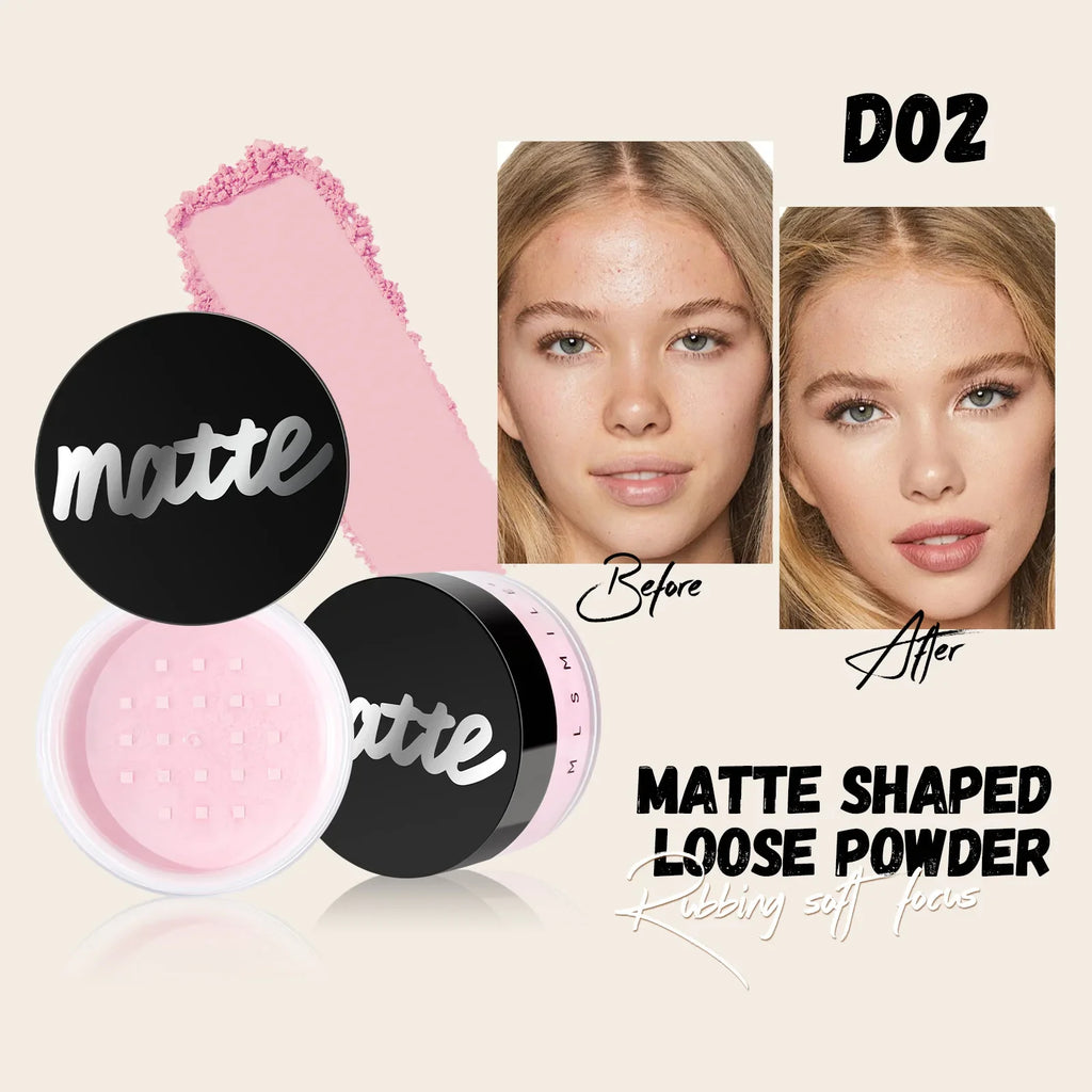 4 Colors Matte Loose Powder Face Whitening Skin Finish Transparent Pink Nude Mineral Makeup Cosmetic Foundation Setting Powder Lootquake LLC