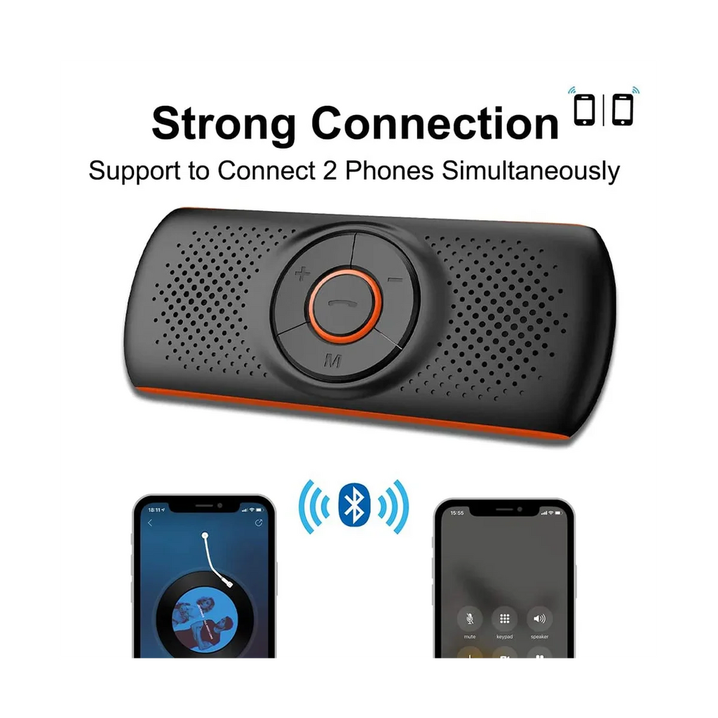 Car Bluetooth Speaker Bluetooth in Car Speakerphone for Handsfree Talking, Wireless Car Music Player with Visor Clip Lootquake LLC