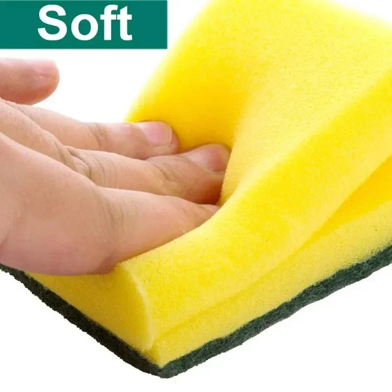 8-50pcs Double-Sided Magic Cleaning Sponge Set Highly Absorbent Rust Remover Pot Scouring Pad Kitchen Cleaning Tools