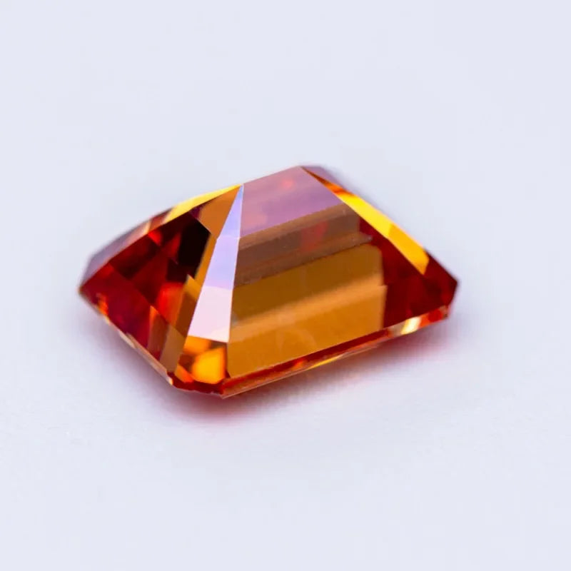 Moissanite Stone Emerald Cut Watermelon Red Color Lab Grown Gemstone Diamond Charms Woman Jewelry Making With GRA Certificate