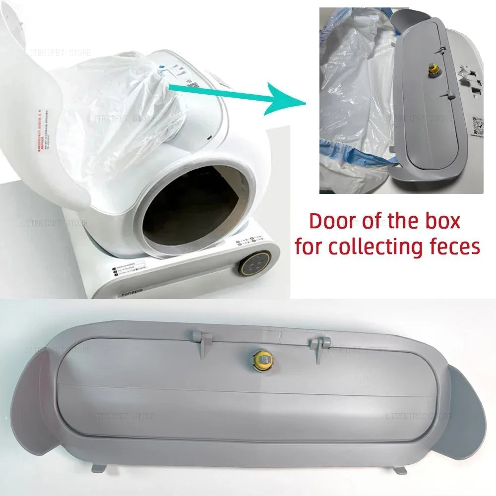 Automatic Cat Litter Box Accessories Bin Door Collecting Feces Bottom Capsule Garbage Bag for Cat Toilet Litter Box Lootquake LLC