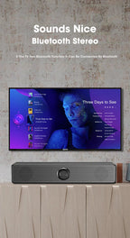 Salange Bluetooth Speaker USB Wired 3.5mm Port Sound Bar for PC Game Console Smartphone Laptop Tablet Black Desk Set Long Lootquake LLC