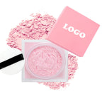Loose Setting Powder Face Makeup Foundation Vegan Cosmetics Natural Pink Package Matte Compact Powder Custom Logo Wholesale 20pc